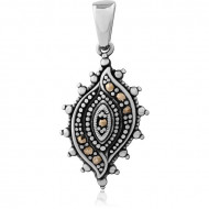 SURGICAL STEEL JEWELED PENDANT