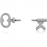 SURGICAL STEEL PUSH FIT ATTACHMENT FOR BIOFLEX INTERNAL NIPPLE SHIELD PIERCING