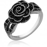 SURGICAL STEEL JEWELLED RING