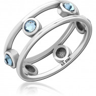 SURGICAL STEEL JEWELED RING