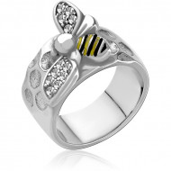 SURGICAL STEEL JEWELED RING