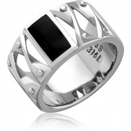 SURGICAL STEEL JEWELED RING