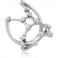 SURGICAL STEEL JEWELED RING