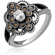 SURGICAL STEEL JEWELED RING