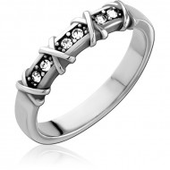 SURGICAL STEEL JEWELED RING