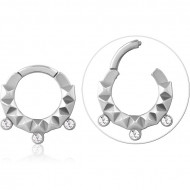 SURGICAL STEEL JEWELED MULTI PURPOSE CLICKER PIERCING