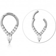 SURGICAL STEEL JEWELED MULTI PURPOSE CLICKER PIERCING