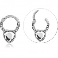 SURGICAL STEEL JEWELED HINGED SEGMENT RING PIERCING