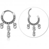 SURGICAL STEEL JEWELED MULTI PURPOSE CLICKER PIERCING