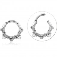 SURGICAL STEEL JEWELED HINGED SEGMENT RING