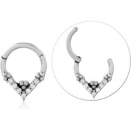 SURGICAL STEEL HINGE SEGMENT RING PIERCING
