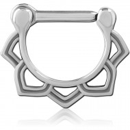 SURGICAL STEEL HINGED SEPTUM CLICKER