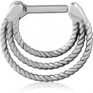 SURGICAL STEEL HINGED SEPTUM CLICKER