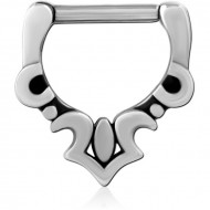 SURGICAL STEEL HINGED SEPTUM CLICKER PIERCING