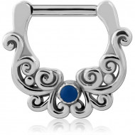 SURGICAL STEEL HINGED SEPTUM CLICKER PIERCING