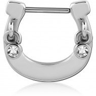 SURGICAL STEEL HINGED SEPTUM CLICKER PIERCING