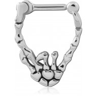 SURGICAL STEEL HINGED SEPTUM CLICKER