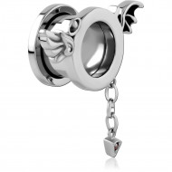 STAINLESS STEEL THREADED TUNNEL WITH SURGICAL STEEL TOP