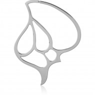 SURGICAL STEEL HOOP EARRING FOR TUNNEL