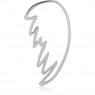 SURGICAL STEEL HOOP EARRING FOR TUNNEL