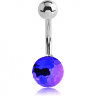 SILVER JEWELLED FASHION NAVEL BANANA