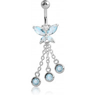 SILVER JEWELED NAVEL BANANA
