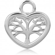 STERLING SILVER 925 SLIDING CHARM FOR HINGED SEGMENT RING