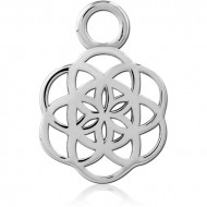 STERLING SILVER 925 SLIDING CHARM FOR HINGED SEGMENT RING