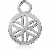 STERLING SILVER 925 SLIDING CHARM FOR HINGED SEGMENT RING