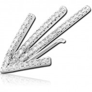 STERLING SILVER 925 JEWELLED EAR VINE - LEFT