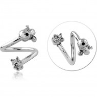 SURGICAL STEEL BODY SPIRAL PIERCING