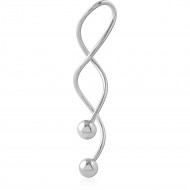 SURGICAL STEEL TWIST BARBELL WITH 3MM BALLS PIERCING