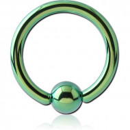 ANODISED TITANIUM BALL CLOSURE RING PIERCING