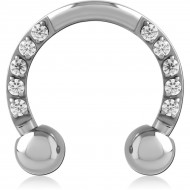 TITANIUM JEWELLED CIRCULAR BARBELL PIERCING