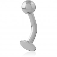 TITANIUM INTERNALLY THREADED BALL CURVED LABRET