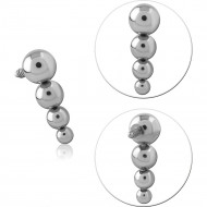 TITANIUM MICRO BALL ATTACHMENT FOR 1.3MM INTERNALLY THREADED PINS