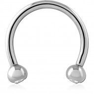 TITANIUM INTERNALLY THREADED MICRO CIRCULAR BARBELL WITH TITANIUM JEWELED MICRO BALL