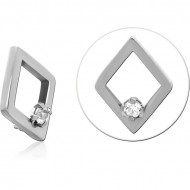 TITANIUM MICRO JEWELED ATTACHMENT FOR 1.2MM INTERNALLY THREADED PINS PIERCING
