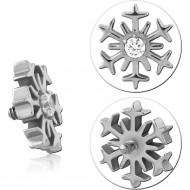 TITANIUM JEWELLED MICRO ATTACHMENT FOR 1.2MM INTERNALLY THREADED PINS-SNOWFLAKE