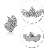 TITANIUM MICRO ATTACHMENT FOR 1.2 MM INTERNALLY THREADED PINS-HAMMERING 3 LEAF