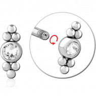 TITANIUM JEWELLED MICRO THREADED ATTACHMENT