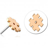 14K GOLD ATTACHMENT TITANIUM THREADLESS PIN PIERCING