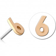 14K GOLD ATTACHMENT TITANIUM THREADLESS PIN