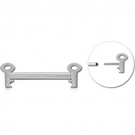 TITANIUM THREADLESS BARBELL NIPPLE BAR