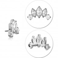 TITANIUM JEWELED THREADLESS TOPS ATTACHMENT