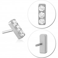 TITANIUM JEWELED THREADLESS TOPS ATTACHMENT SIZE 2X5MM