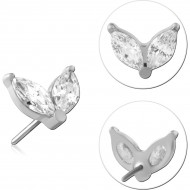 TITANIUM JEWELED THREADLESS TOPS ATTACHMENT