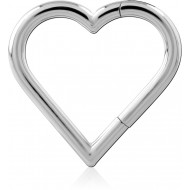 TITANIUM HEART SHAPE HINGED SEGMENT RINGS PIERCING
