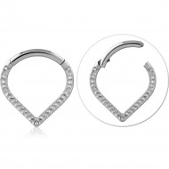 TITANIUM BUMPED CUT FACE HINGED SEGMENT RING PIERCING