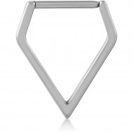 TITANIUM DIAMOND SHAPE SEPTUM RING PIERCING